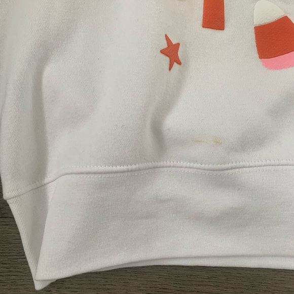 Pacific and Co Trick or Treat Halloween Sweatshirt - Size S - White/Orange - NWT - Picture 7 of 9